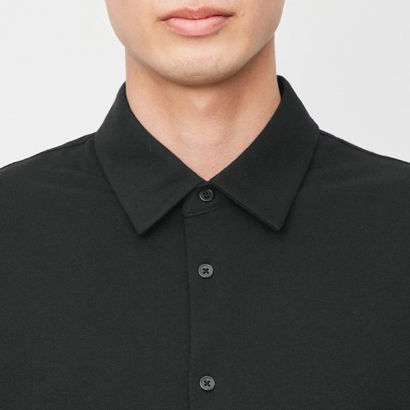 Áo phông kiểu sơ mi nam dài tay thời trang, năng động của GU - Nhật