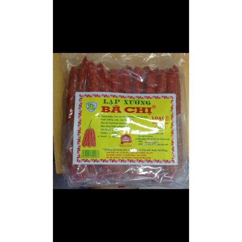 Lạp xưởng bà chị thương hiệu uy tín 1kg