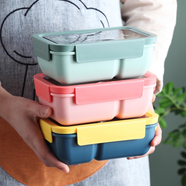 Hộp cơm giữ nhiệt văn phòng Peace In Lunch Box 850ml 2 ngăn có thể hâm nóng trong lò vi sóng màu pantone cực sang chảnh