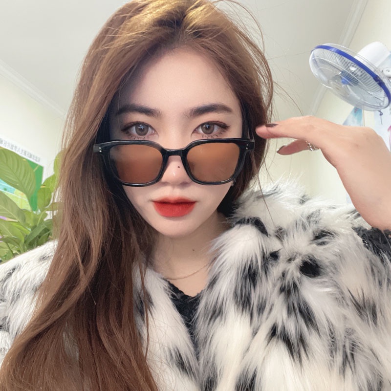 Kính Mát Gọng Vuông Màu Đen/Nâu Chống Tia UV Thời Trang Mùa Hè Cho Nữ