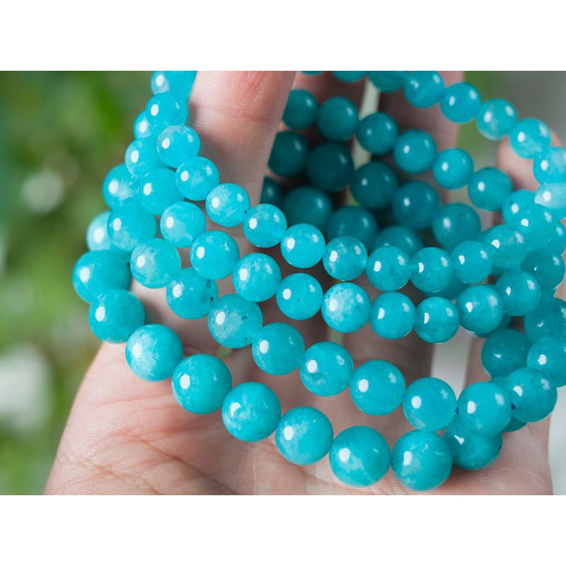 Vòng tay đá Amazonite sắc xanh ngọc thanh khiết