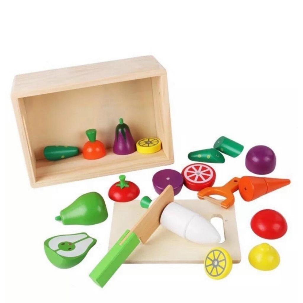 Đồ chơi cắt hoa quả gỗ MUSHROOM cho bé