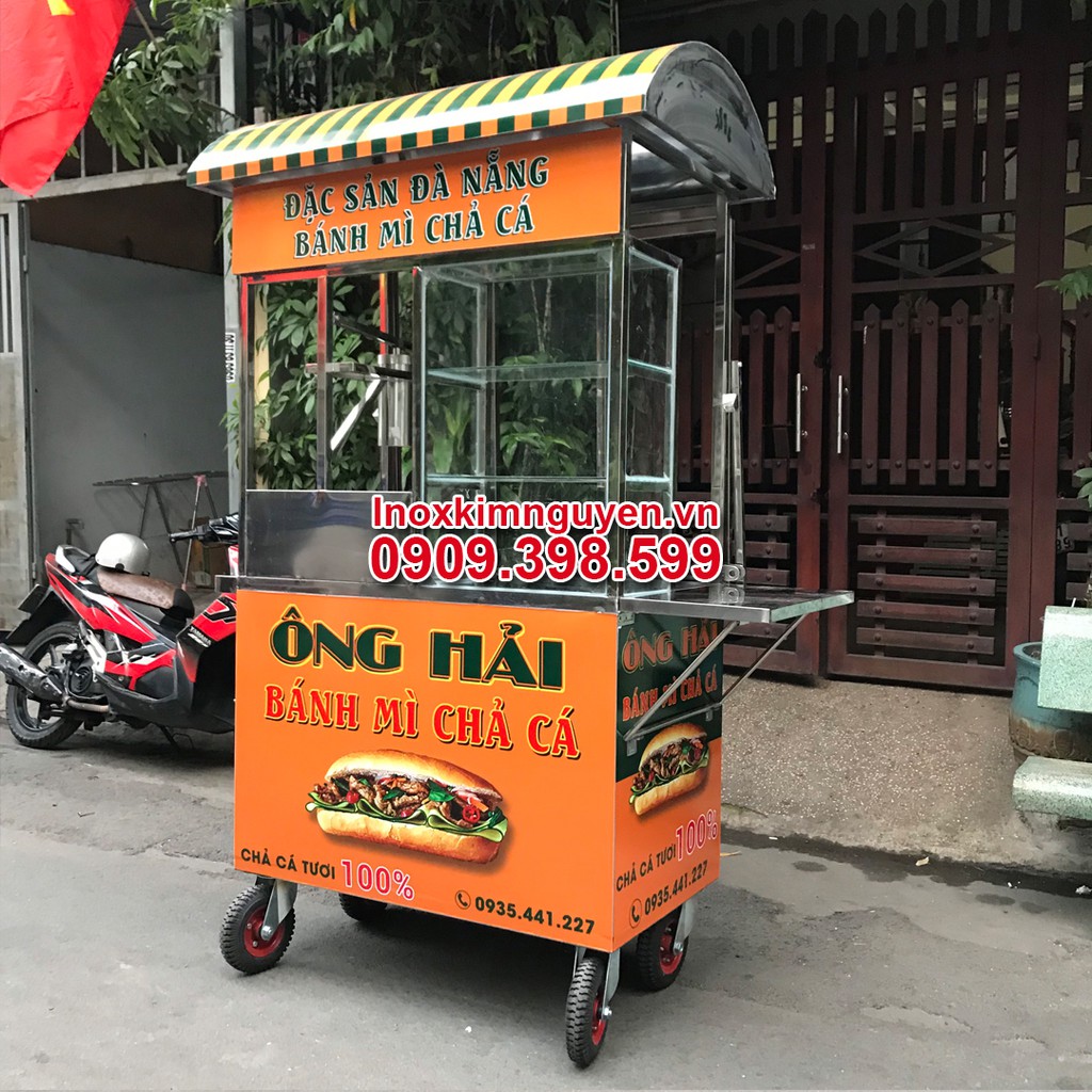 Xe bánh mì chả cá mẫu đẹp