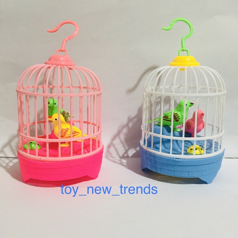 Đồ  chơi trẻ em, đồ chơi lồng chim biết hót. Đồ  chơi chạy bằng pin AA, có đèn led, kích thước 21cm x10cm