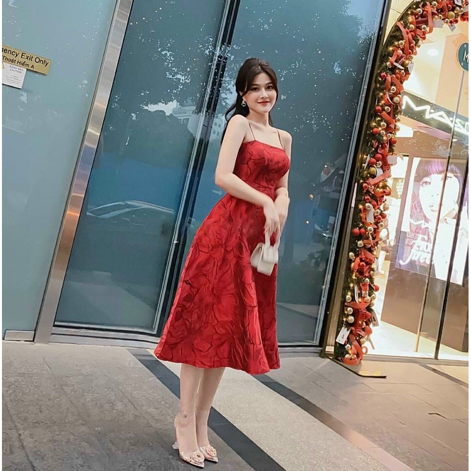 [Đầm Mới] Đầm Nữ Dự Tiệc 2 Dây Gấm Hoa Cao Cấp Màu Sắc Nhã Nhặn Thật Sự Phù Hợp Để Tới Công Sở, Đi Làm Hoặc Đ | BigBuy360 - bigbuy360.vn