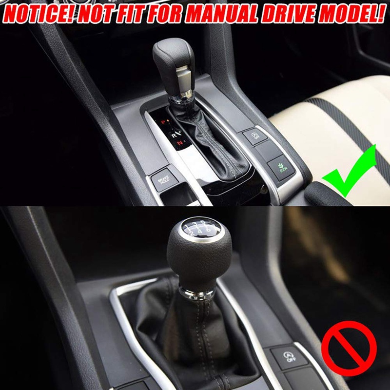 Khung Nhựa ABS Sợi Carbon Bọc Bảng Điều Khiển Cần Gạt Số Tự Động Cho Honda Civic 10Th 2016-2019 Gen