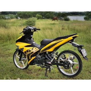 Tem ex150 tem rời in công nghệ uv mầu vàng đen dán cho xe ex150