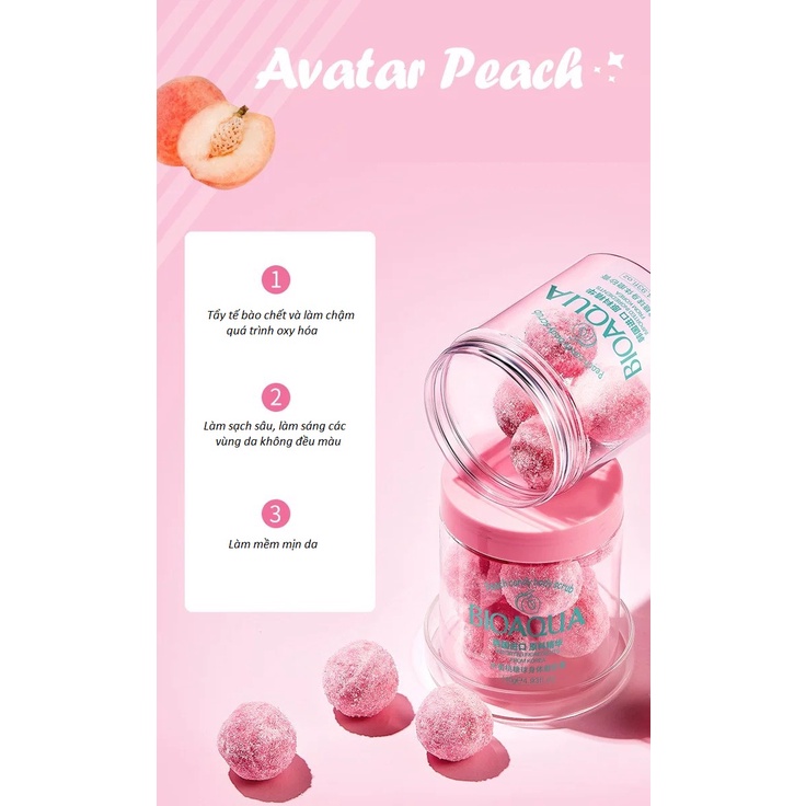 [BIOAQUA] Kẹo muối tắm tẩy tế bào chết Bioaqua Peach Candy 140gr | WebRaoVat - webraovat.net.vn