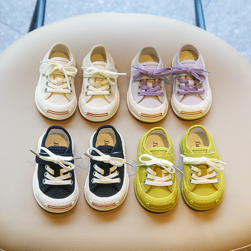 Hàng Mới Về Giày Thể Thao Vải Canvas Đế Mềm Thoáng Khí Thoải Mái Dễ Phối Đồ Thời Trang Mùa Hè Cho Bé Gái 1-2 Tuổi