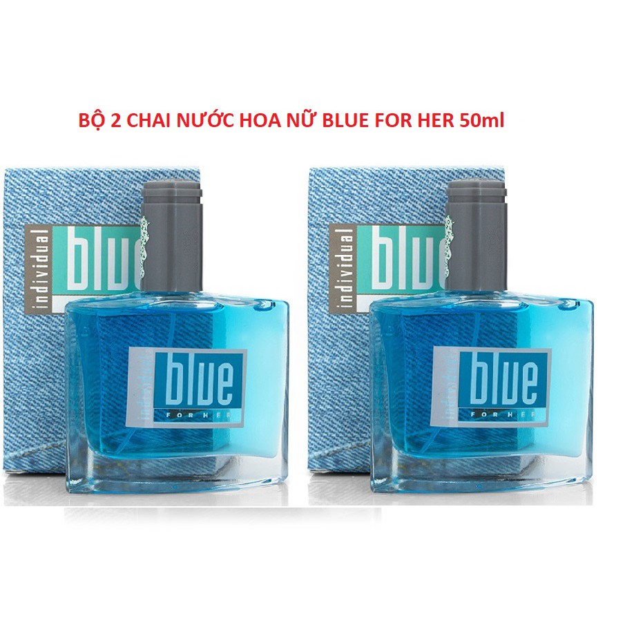 Bộ 2 chai nước hoa nữ BLUE FOR HER 50ml