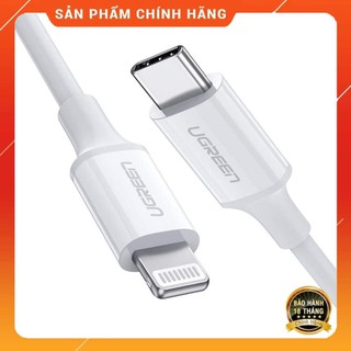 Ugreen 10493 - cáp sạc nhanh usb type c to lightning dài 1m - màu trắng ✔hàng chính hãng ✔