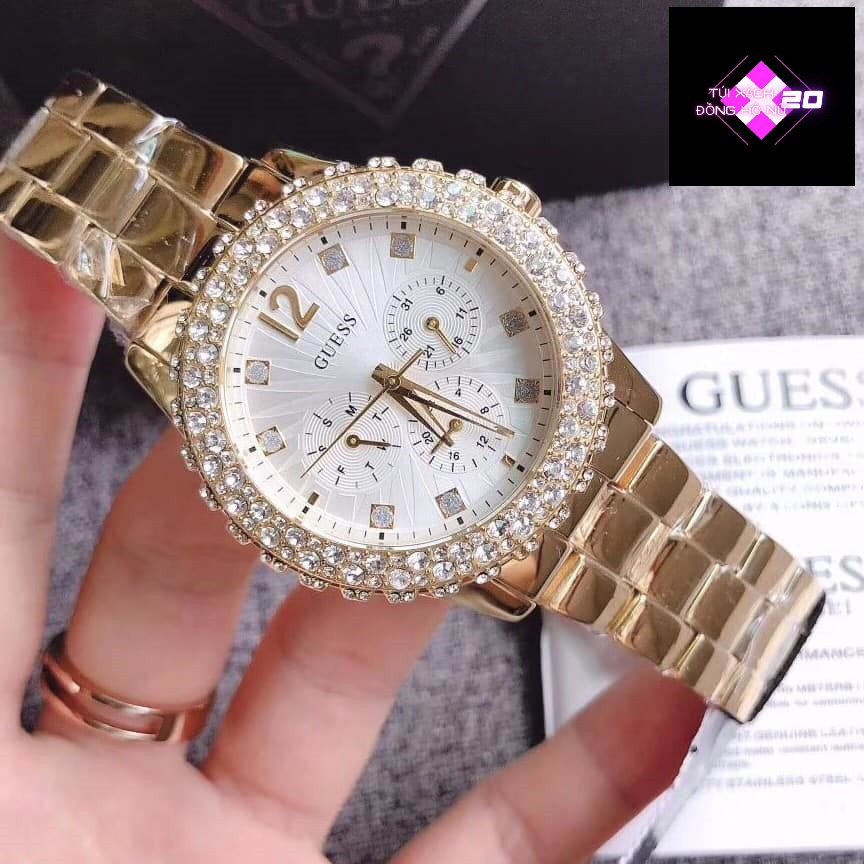 ( Sẵn 2 màu )  Đồng Hồ Nữ Guess Ladies Watch Dazzler #W0335 Multifunction. case 40mm. 5atm
