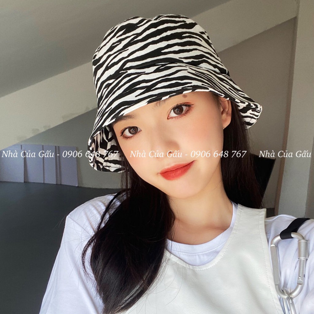 Mũ bucket họa tiết ngựa vằn cực cool ngầu