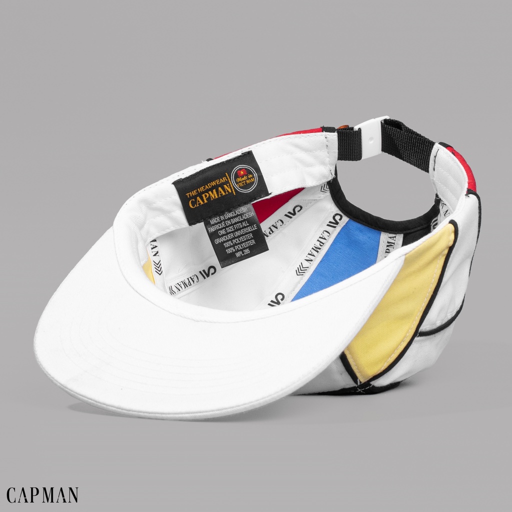 Mũ snapback chính hãng CAPMAN phong cách hiphop phối màu Trắng Xanh CM156