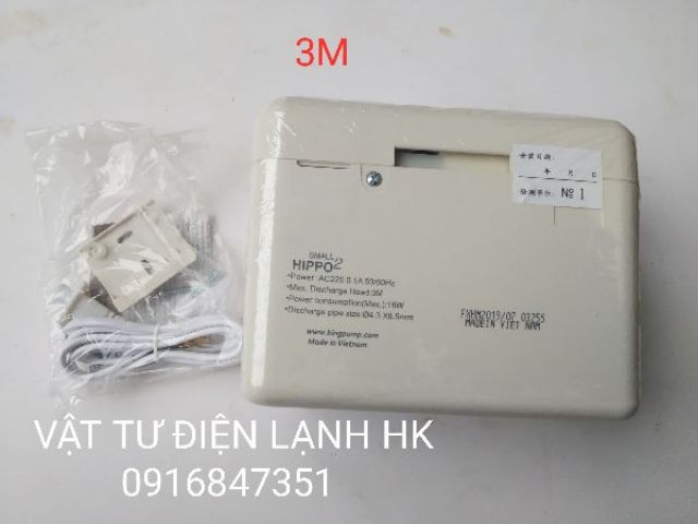 Máy bơm Kingpump thoát nước ngưng máy lạnh điều hoà Made in Vietnam 3 mét 6 mét bơm nước thải 3M 6M King Pump