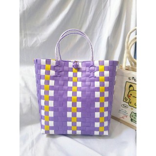 Giỏ đan mix màu handmade
