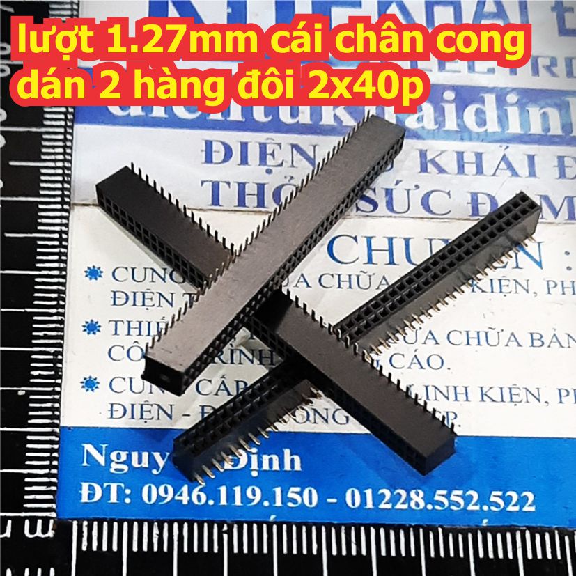 2 cái lượt 1.27mm 1.25mm loại cái chân thẳng / cong dán 2 hàng đôi 2x40p kde1191