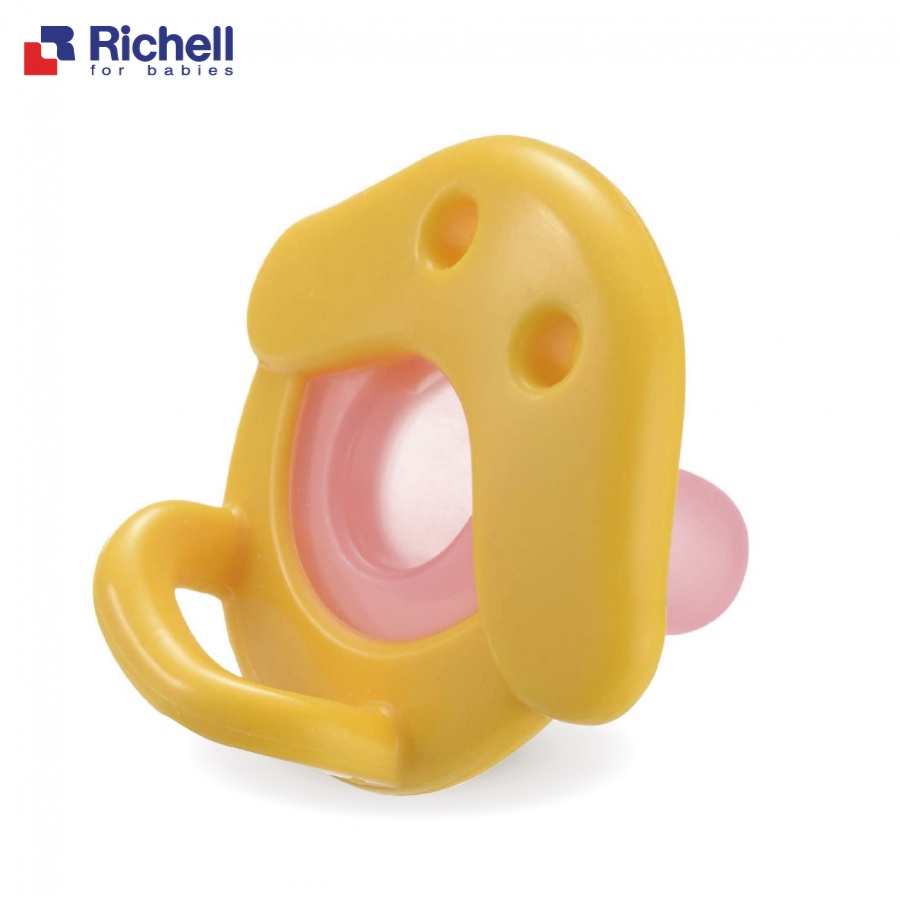 Ty Ngậm Silicone cho bé hình Vịt con Richell (0-3 tháng) - ty ngậm trẻ em - Ti giả