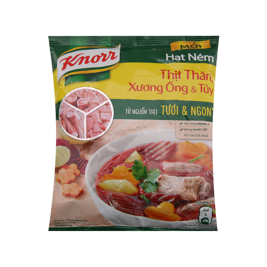 Hạt nêm thịt thăn, xương ống, tủy Knorr gói 400g