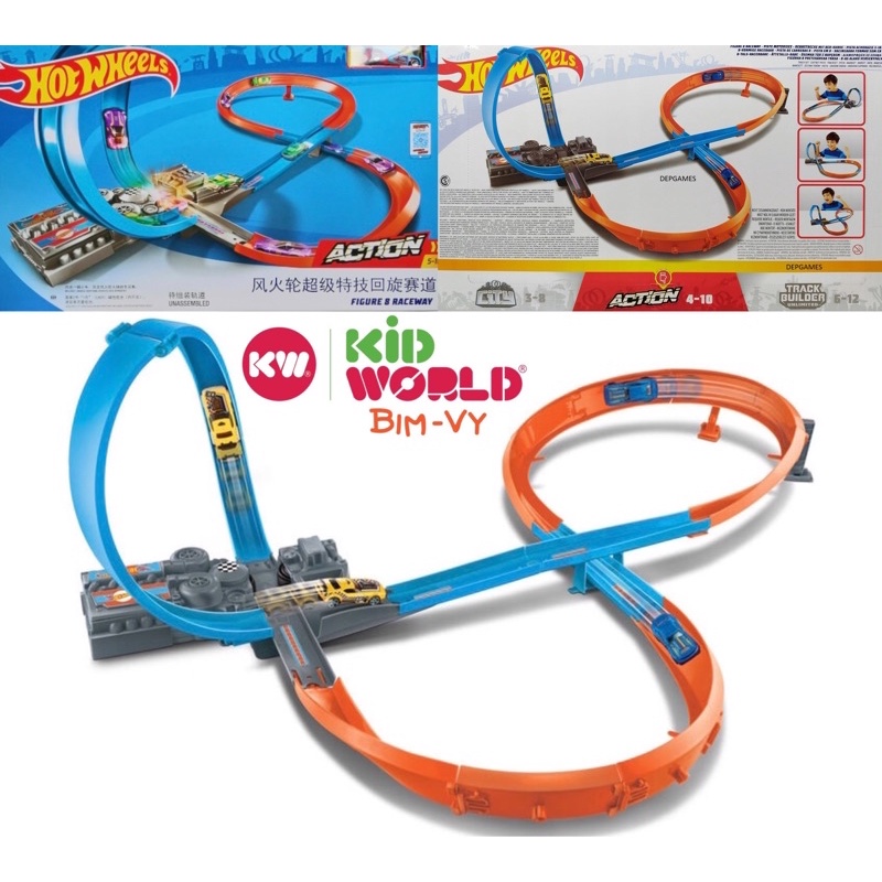 Bộ đường ray đua Hot Wheels Figure 8 Raceway GGF92.