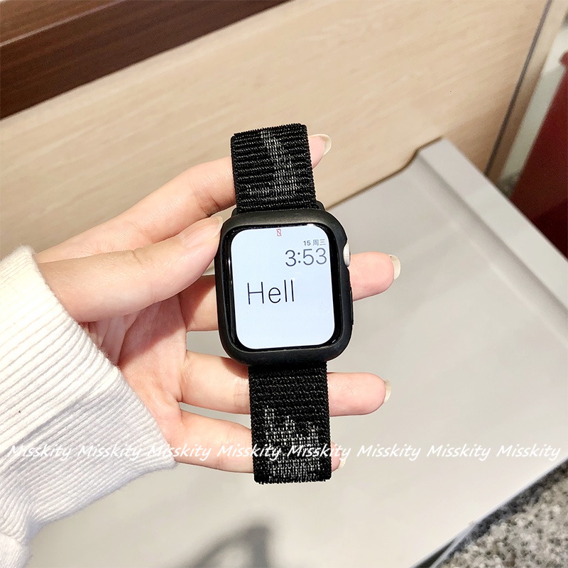 Dây Đeo Nylon Cho Đồng Hồ Thông Minh Apple Watch Series 7 6 5 4 3 2 1 45mm 41mm 44mm 41mm 44mm 40mm 42mm 38mm