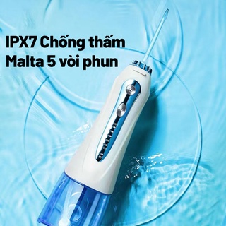 Máy tăm nước cầm tay Kèm hộp đựng đầu xịt và túi vải đựng máy túi vải đựng nha sĩ dùng khuyên Oral Irrigator