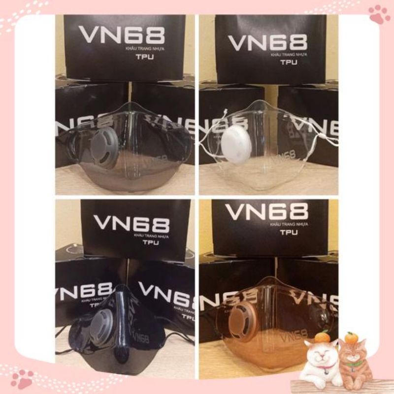 Khẩu trang trong suốt có van thở hot hit