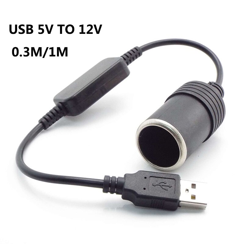 Cáp Chuyển Đổi 0.3m / 1m Cổng usb 5v type a male Sang 12v vnh2