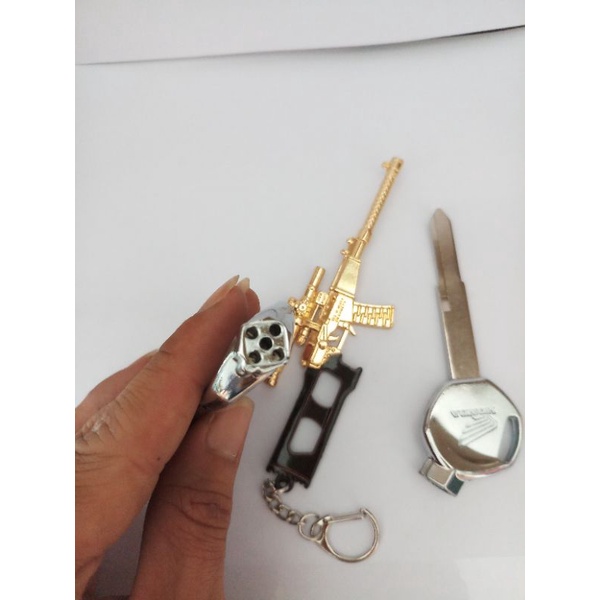 Chìa khóa hợp kim inox xe HONDA TỪ DÀI ( Combo 2 chìa + Móc khóa PUBG )