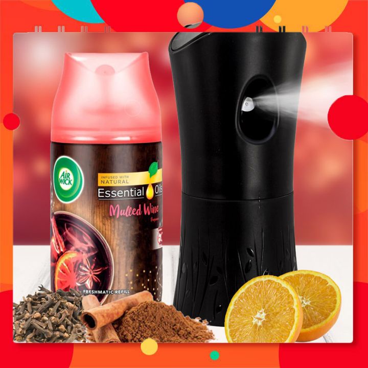 Bộ phun tinh dầu tự động Air Wick 250ml - cam, quế, đinh hương