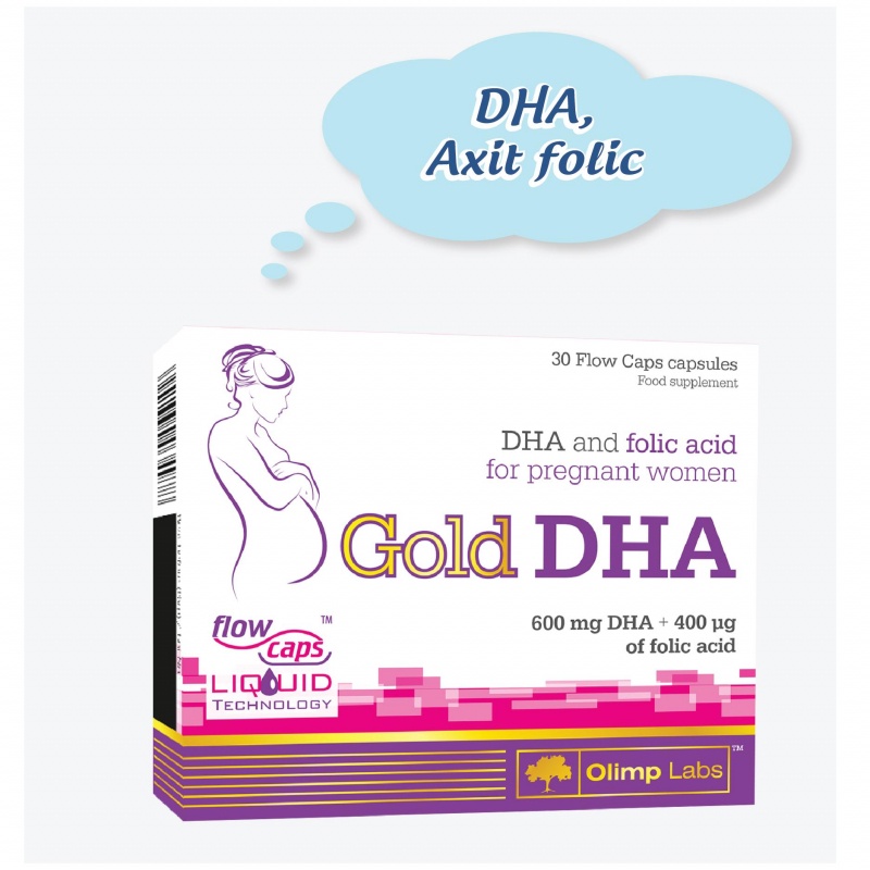 Gold DHA Chela. Bổ sung dha, acid folic cho phụ nữ mang thai, cho con bú (Hàng chính hãng)