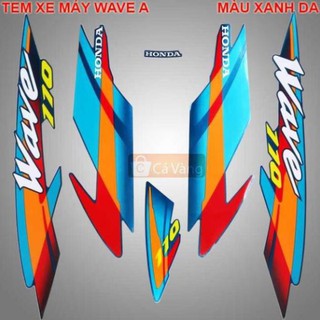 Tem xe máy Wave a 110 LOẠI TỐT, TEM XỊN - màu XANH DA