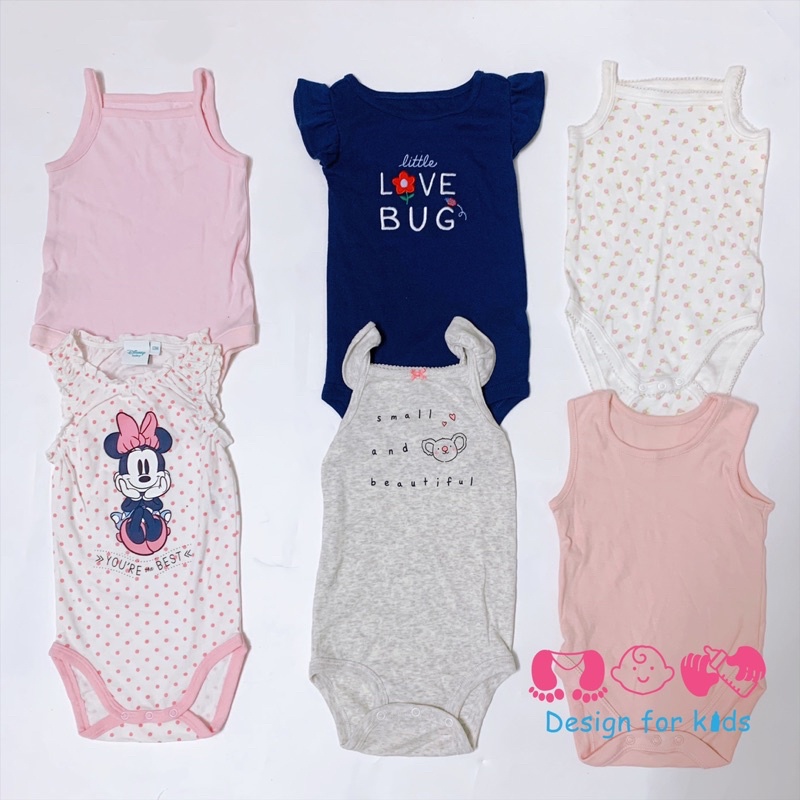 (Size 9-12m) Body chip hai dây / cánh tiên/ ba lỗ/ bodychip váy hàng xuất dư các hãng cho bé gái