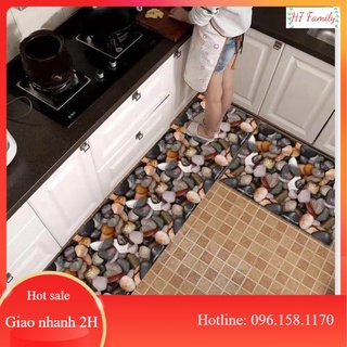 Thảm nhà bếp cao cấp gồm 1 dài 1 ngắn nhiều hình – màu ngẫu nhiên