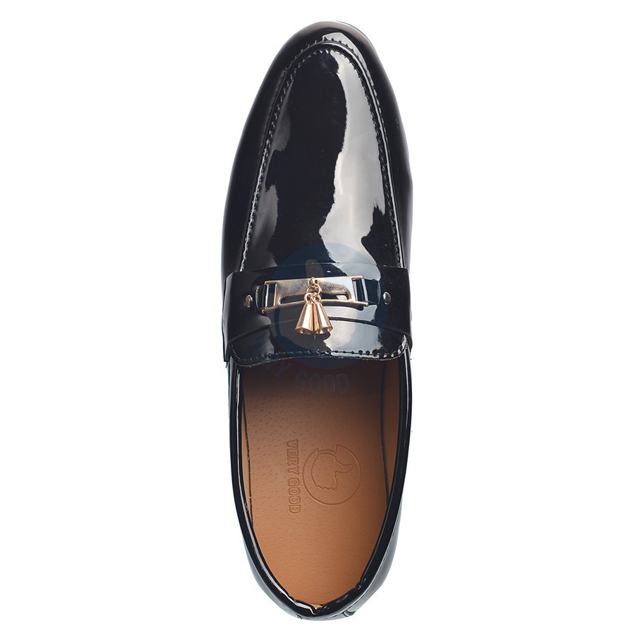 Giày lười nam da bóng chuông vàng - Vrg1290 - màu đen- MS8 | BigBuy360 - bigbuy360.vn