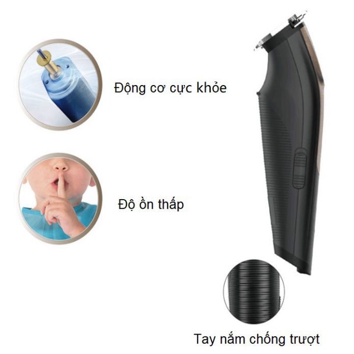 Tông đơ cắt tóc cao cấp thương hiệu DSP TS-90127 - Bảo hành chính hãng: 12 THÁNG