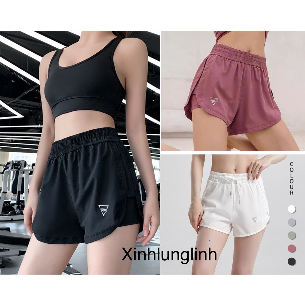 Quần thể thao gym-yga- earobic 2 lớp co dãn