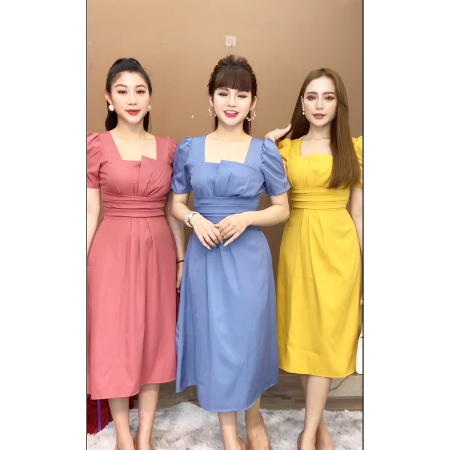 Monoco- váy cổ vuông ly eo- 8589 | BigBuy360 - bigbuy360.vn