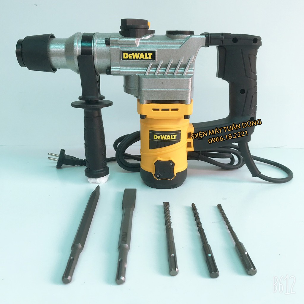 Máy khoan đục bê tông De.Walt 1500W KÈM 5 MŨI ĐỤC VÀ KHOAN