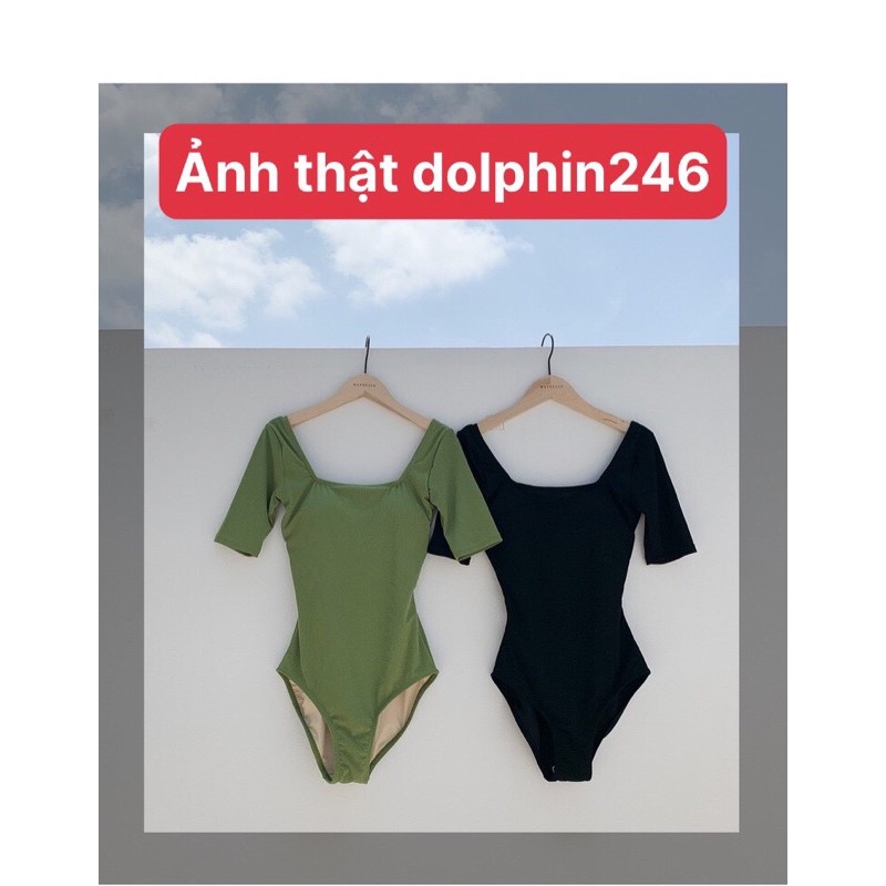 Bikini 1 Mảnh Ulzzang Hàn Quốc Đồ Bơi Đồ Bơi Hở Lưng Mẫu Mới 2021 ĐENXANH 2598 K4-A13