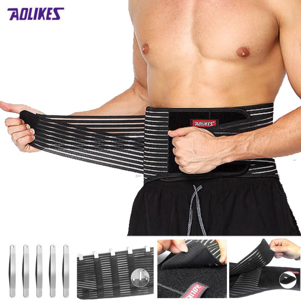 Đai Lưng Cố Định Chống mỏi, Tập Thể Thao, Tập GYM AOLIKES 7996 cao cấp chính hãng