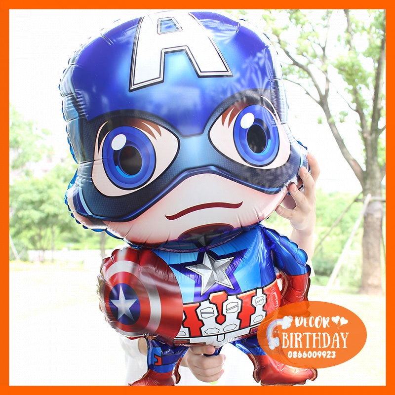 Bóng Siêu Nhân, Người Nhện 💕FREESHIP💕 Trang Trí Sinh Nhật Cho Bé Chủ Đề Anh Hùng, Bóng Dày Dặn Cao 70cm