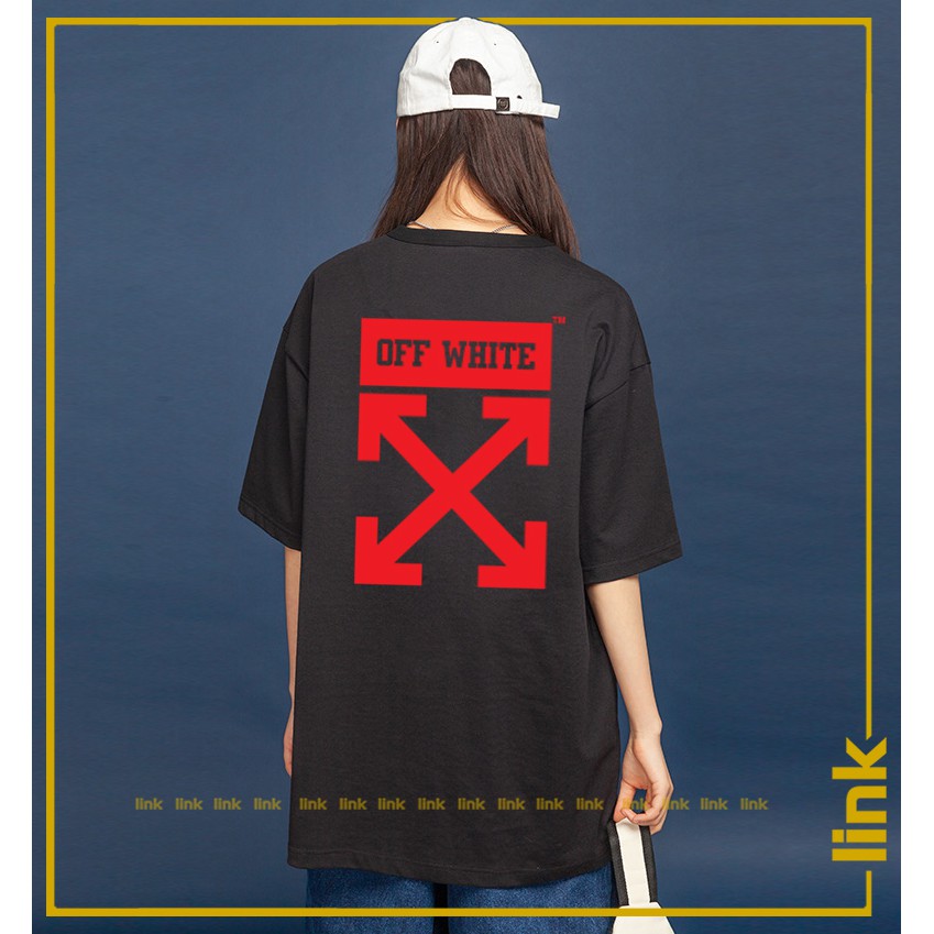 Áo thun nữ OFF WHITE sắc nét chất mát mềm mịn tay lỡ unisex ( Đen, Trắng )