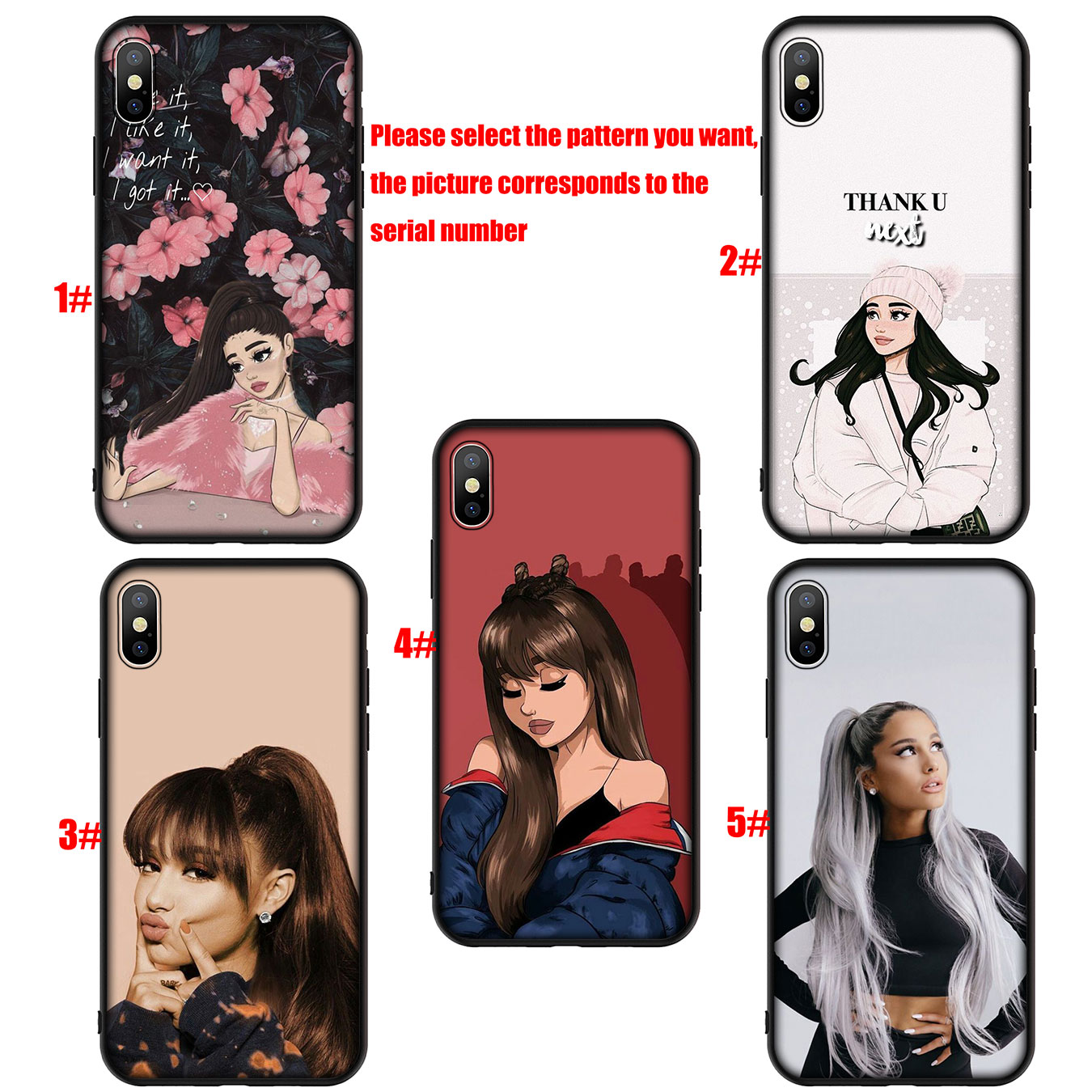 Ốp điện thoại silicone mềm in hình Ariana Grande cho Samsung Galaxy S9 S10 S20 FE Ultra Plus Lite S20+ S9+ S10+ S20Plus