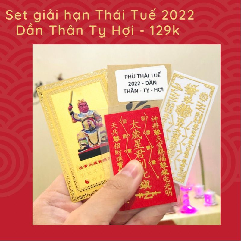 (ĐẶC BIỆT ĐÃ TRÌ CHÚ) Set giải hạn Thái Tuế 2022 Dần Thân Tỵ Hợi