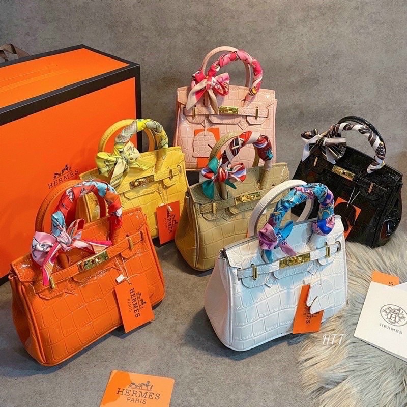 👜👜Túi H.M bikin da rắn size 20cm tặng kèm khăn (k box)