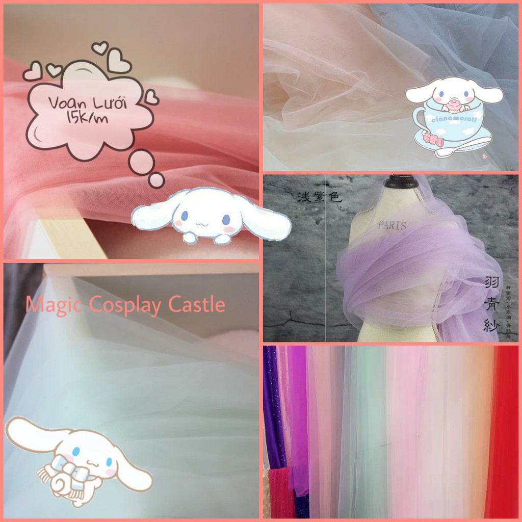 Vải Voan Lưới Tutu Khổ 1.6m