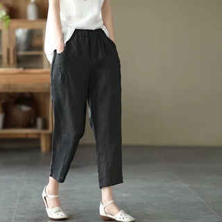 Quần đũi nữ, quần dài nữ trung niên ống rộng mặc nhà cho mẹ, lưng thun co giãn dáng quần baggy