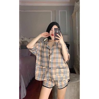 Bộ đồ ngủ pyjama, đồ mặc nhà tay cánh dơi quần đùi chất liệu mango mềm mịn mát