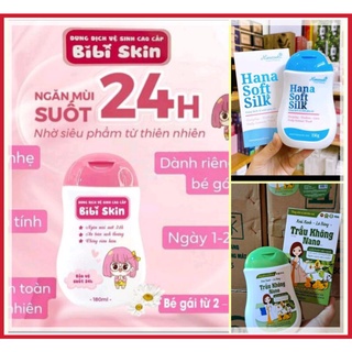 Cho Mẹ Và Bé  dung dịch vệ sinh phụ nữ hana soft silk và DDVS trầu không